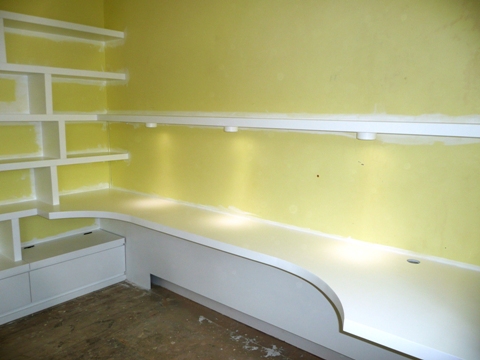 home office cabinets and 

shelving installations