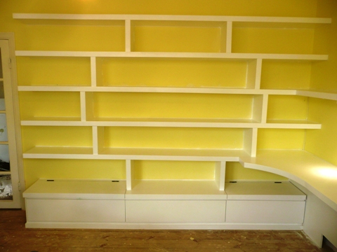 home office cabinets and 

shelving installations