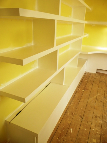 home office cabinets and 

shelving installations
